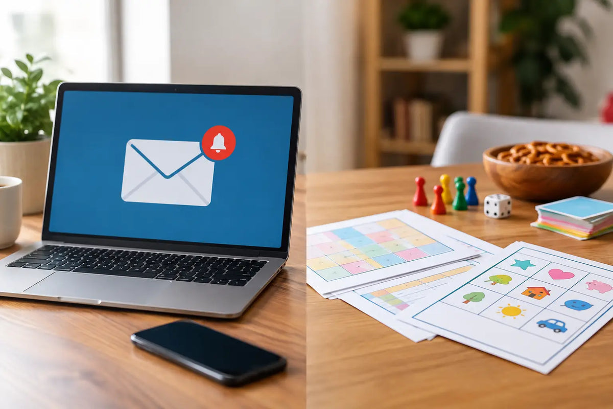Email Clues Versus Printable Games for Game Night